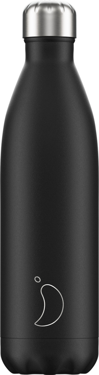 CHILLYS - Bottle Black Matte Edition Reusable Bottle Ανοξείδωτο Θέρμος 750ml