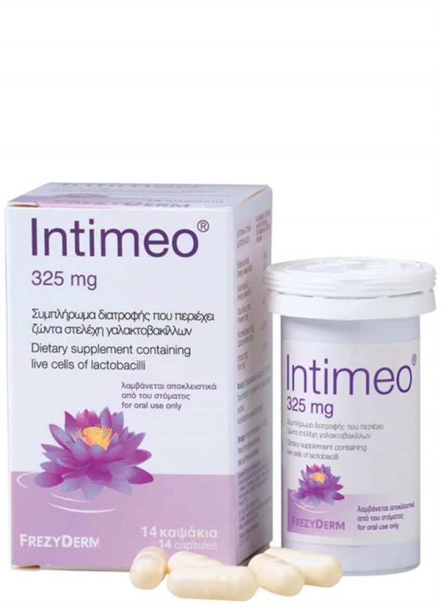FREZYDERM - Intimeo Συμπλήρωμα Διατροφής με Ζώντα Στελέχη Γαλακτοβακίλλων 325mg 14caps