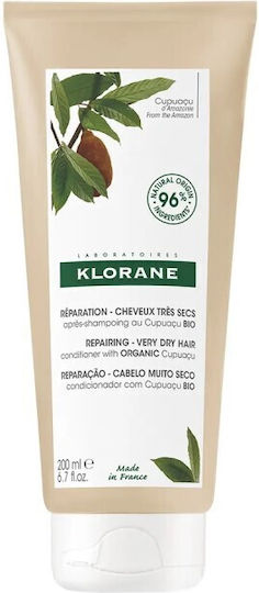 KLORANE - Cupuaçu Conditioner Μαλακτική Κρέμα με Βιολογικό Βούτυρο Cupuaçu για Ξηρά & Ταλαιπωρημένα Μαλλιά 200ml