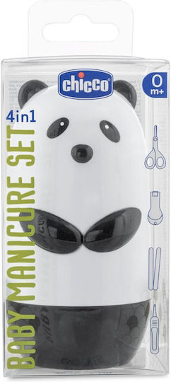 CHICCO - Baby Manicure Set - Σετ Περιποίησης Νυχιών Μωρού Panda 0m+ 4τμχ