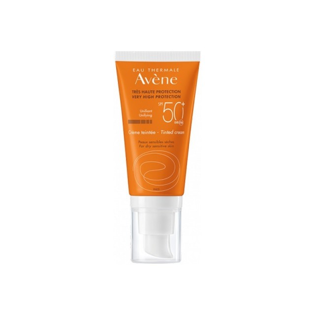 AVENE - Αντηλιακή Κρέμα Προσώπου για Ξηρό & Ευαίσθητο Δέρμα Με Χρώμα SPF 50+ HEV Eau Thermale Cream Tinted 50ml