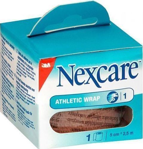 NEXCARE - Athletic Wrap Ελαστικός Αυτοσυγκρατούμενος Επίδεσμος Χρώμα Δέρματος 2.5cm x 5m 1τμχ