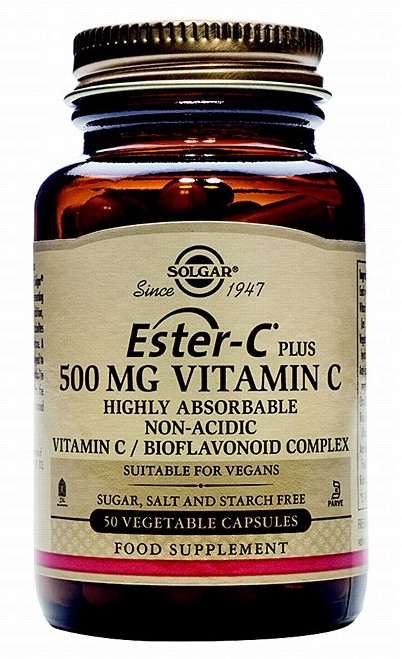 SOLGAR -  Bιταμίνη Ester-C 500mg Συμπλήρωμα Διατροφής Ester-C 50 Φυτικές Κάψουλες