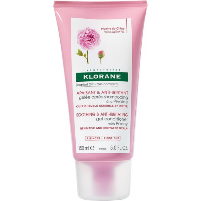 KLORANE - Soothing & Anti-Irritating Gel Conditioner Μαλακτικό Τζέλ Με Εκχύλισμα Παιωνίας Για Ευαίσθητο & Ερεθισμένο Τριχωτό - 150ml