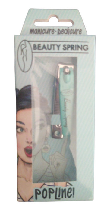 BEAUTY SPRING - 1001 Nail Clipper Χρωματιστός Νυχοκόπτης Νίκελ Μικρός σε Τιρκουάζ Χρώμα 1τμχ