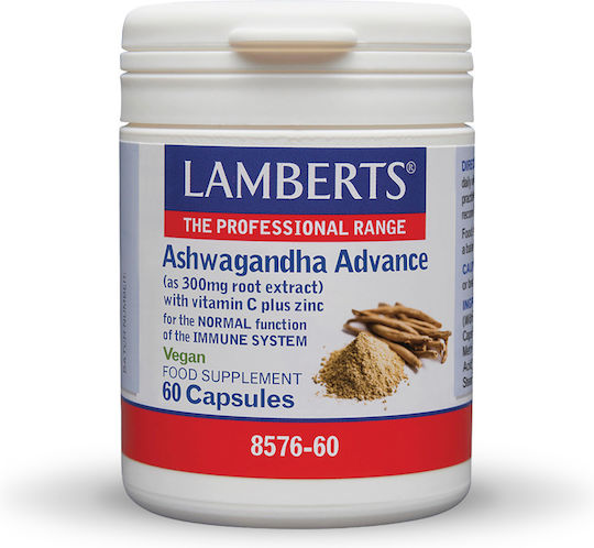 LAMBERTS - Ashwagandha Advance - Συμπλήρωμα Διατροφής για Ενίσχυση του Ανοσοποιητικού 60caps