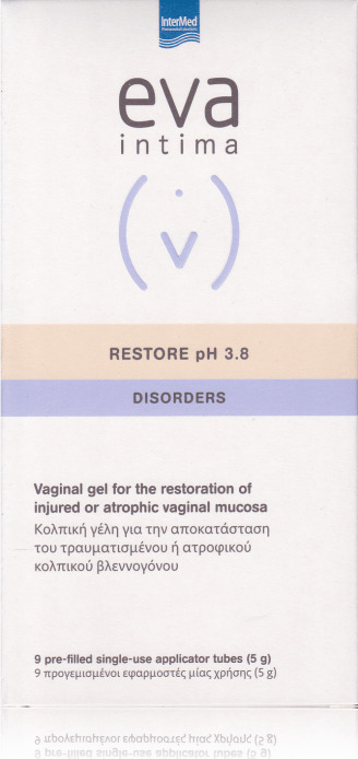 INTERMED - EVA Intima Restore PH 3.8 Disorders Gel Κολπική Γέλη Σε Περίπτωση Τραυματισμού ή Ατροφίας 9x5gr