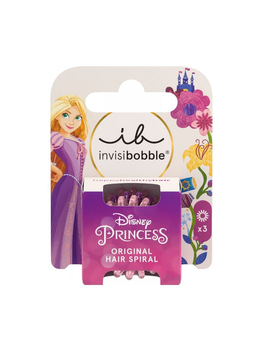 INVISIBOBBLE - Disney Princess Original Hair Spiral Rapunzel Λαστιχάκια Μαλλιών, 3τμχ