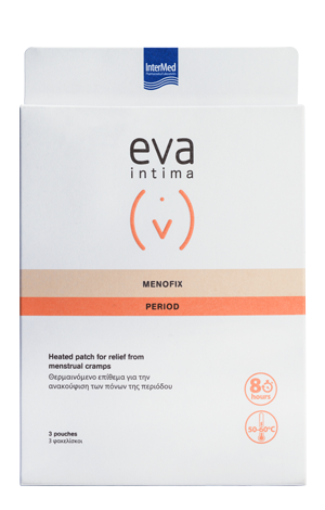 INTERMED - EVA Intima Menofix Αυτοκόλλητο Θερμαινόμενο Επίθεμα για την Ανακούφιση των Πόνων Περιόδου 3τμχ