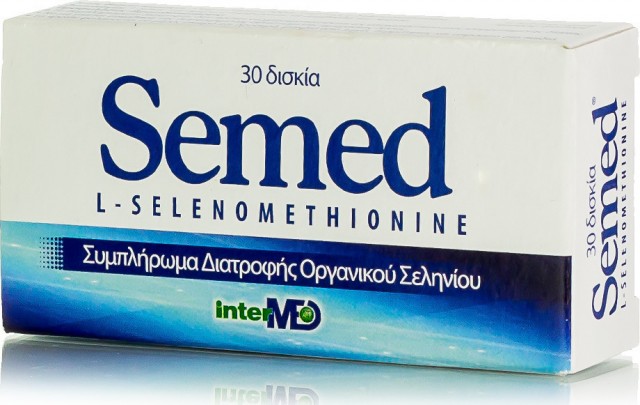 INTERMED - Semed 55mg Αντιοξειδωτικό Συμπλήρωμα Οργανικού Σεληνίου 30 δισκία