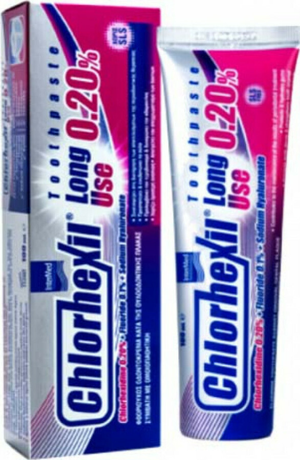INTERMED - Chlorhexil 0.20% Toothpaste Long Use Φθοριούχος Οδοντόκρεμα Κατά της Ουλοοδοντικής Πλάκας 100ml