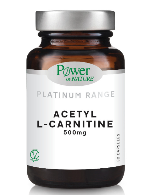 POWER HEALTH - Platinum Range Acetyl L-Carnitine Συμπλήρωμα Διατροφής με Καρνιτίνη 500mg 30caps