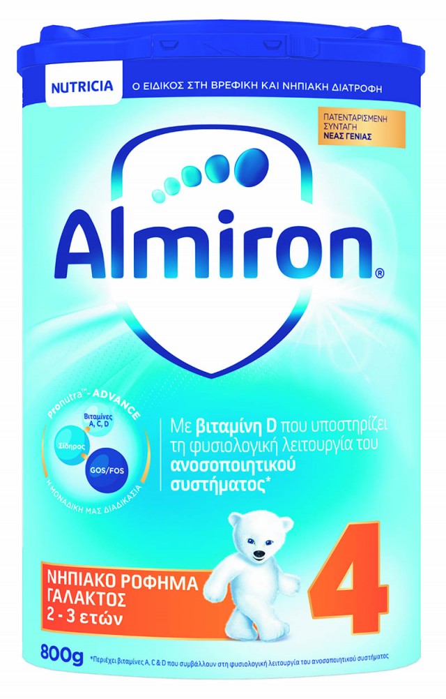 NUTRICIA - ALMIRON 4 Milk Γάλα Για Παιδιά Άνω Των 2-3 Ετών 800gr