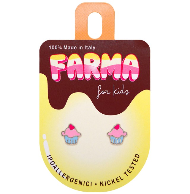 FARMA BIJOUX - Υποαλλεργικά Σκουλαρίκια for Kids Cupcakes 7mm (SA620) 1 Ζευγάρι