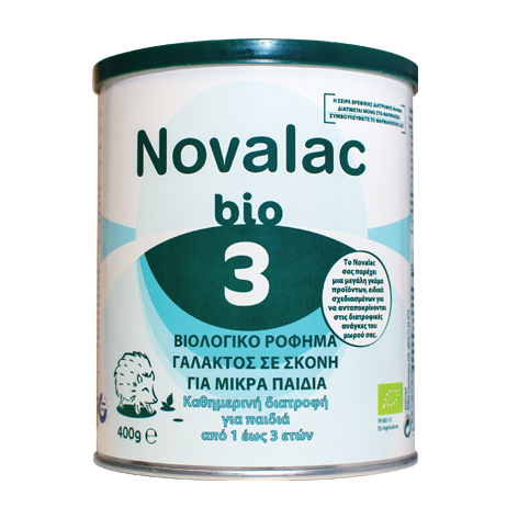 NOVALAC - Bio 3 Βιολογικό Γάλα σε Σκόνη για Παιδιά από 1 έως 3 Ετών 400gr