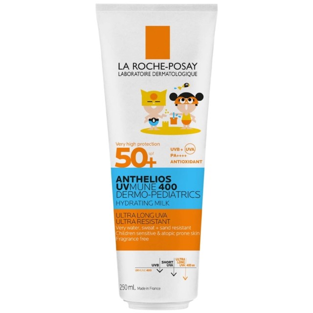 LA ROCHE POSAY - Anthelios UVMune 400 Dermo-Pediatrics Lotion SPF50+ Παιδικό Ενυδατικό Αντηλιακό Γαλάκτωμα για Ευαίσθητο & με Τάση Ατοπίας Δέρμα 250ml