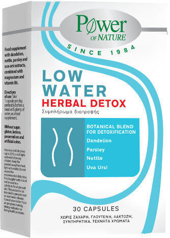 POWER HEALTH - Low Water Herbal Detox - Συμπλήρωμα Διατροφής για τη Φυσιολογική Λειτουργία των Μεταβολικών Διεργασιών 30caps