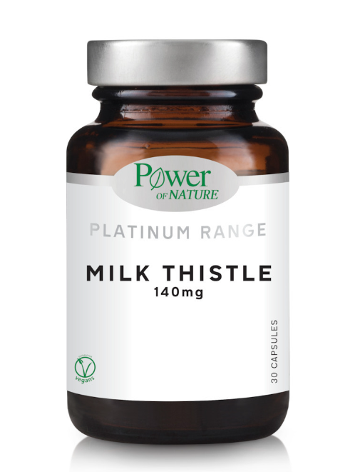 POWER HEALTH - Platinum Range Milk Thistle 140mg για την Δυσπεψία & το Φούσκωμα 30 Φυτικές Κάψουλες