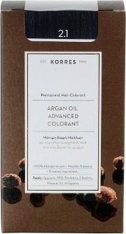 KORRES - Argan Oil Advanced Colorant Βαφή Μαλλιών 2.1 Μαύρο Μπλε 50ml