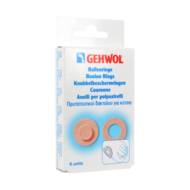 GEHWOL - Bunion Ring Round Στρογγυλοί προστατευτικοί δακτύλιοι για τα κότσια 6τμχ