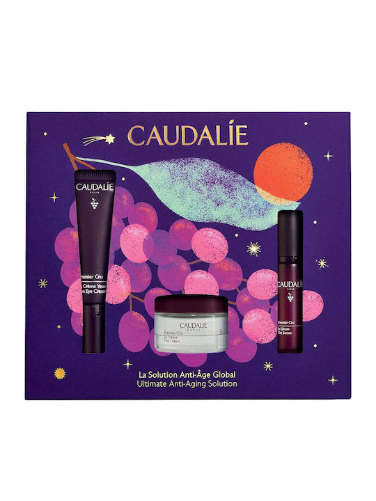 CAUDALIE - Xmas Promo Premier Cru Ultimate Anti-Aging Solution Premier Cru Αντιγηραντική Κρέμα Ματιών 15ml & Premier Cru The Serum 10ml & Premier Cru Αντιγηραντική Κρέμα Προσώπου 15ml