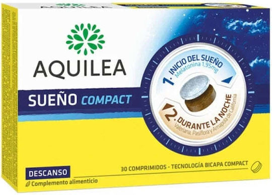 AQUILEA - Sueno Compact - Συμπλήρωμα Διατροφής για Χαλάρωση & Ύπνο 30 ταμπλέτες
