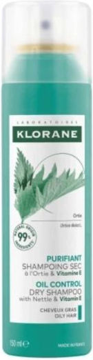 KLORANE - Ortie Dry Shampoo Oil Control With Nettle & Vitamin E Ξηρό Σαμπουάν Για Λιπαρά Μαλλιά 150ml