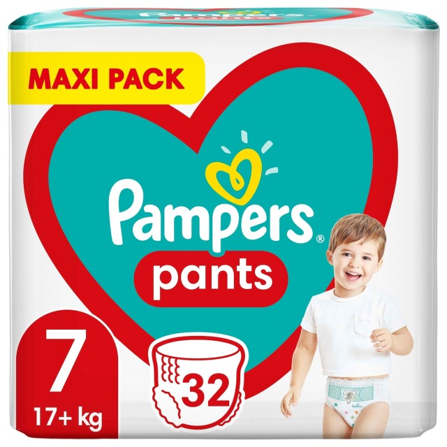 PAMPERS - Maxi Pack Pants Πάνες Βρακάκι No 7 (17kg+) 32τμχ