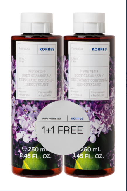 KORRES - Renewing Showergel Lilac Αφρόλουτρο Πασχαλιά 2x250ml