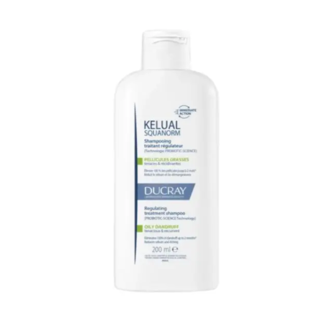 DUCRAY - Kelual Squanorm Oily Dandruff Shampoo Σαμπουάν Aγωγή για Λιπαρή Πιτυρίδα 400ml