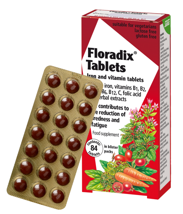 POWER HEALTH - Floradix Τονωτικό Συμπλήρωμα Διατροφής για Γυναίκες με Οργανικό Σίδηρο, Βιταμίνες C & B Complex 84 Ταμπλέτες