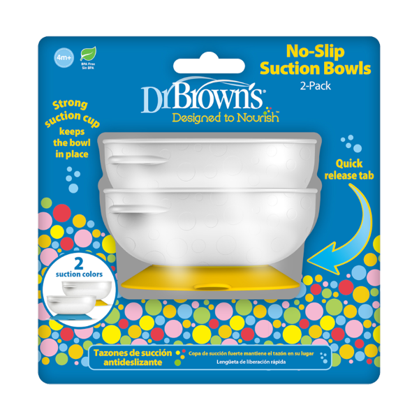 DR. BROWNS - No Slip Suction Bowls Μπολ Φαγητού Αντιολισθητικό 2τμχ