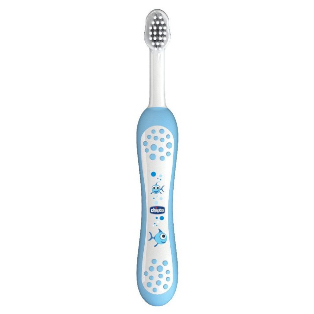 CHICCO - Toothbrush Οδοντόβουρτσα Για Βρέφη Γαλάζιο 6-36 Μηνών, 1τμχ
