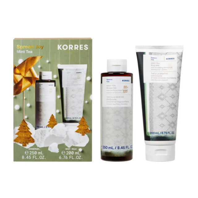 KORRES - Promo Spread Joy Mint Tea Πράσινο Τσάι Αφρόλουτρο 250ml & Γαλάκτωμα Σώματος Πράσινο Τσάι 200ml