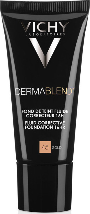 VICHY - Dermablend Fluid 45 Gold Διορθωτικό Υγρό Make-up Υψηλής Κάλυψης 30ml