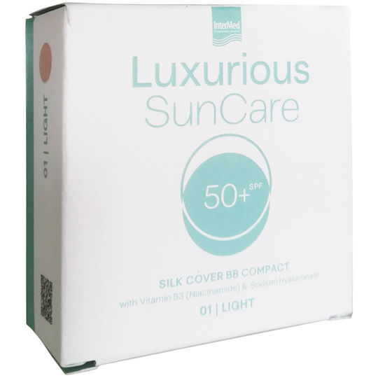 INTERMED - Luxurious SunCare Silk Cover BB Compact SPF50+  01 Light - Αντηλιακή Πούδρα Προσώπου Light Απόχρωση 12gr