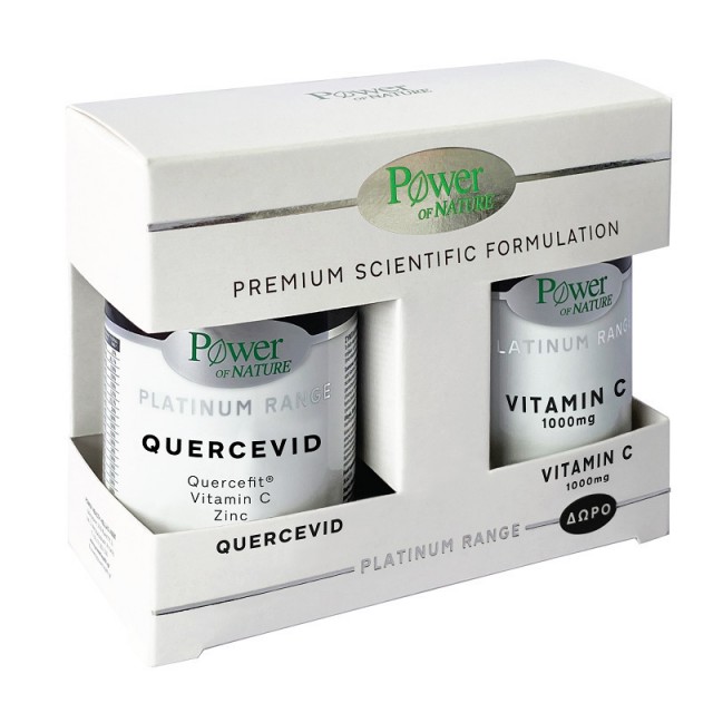 POWER HEALTH -  Promo Platinum Range Quercevid, 30caps & Δώρο Platinum Range Vitamin C 1000mg, 20caps