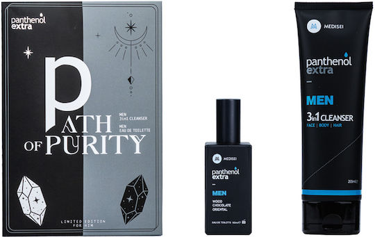 PANTHENOL EXTRA - Promo Path of Purity Men 3 in 1 Cleanser Αφρόλουτρο - Σαμπουάν 200ml & Men Eau De Toilette 50ml