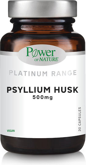 POWER HEALTH - Platinum Range Psyllium Husk 500mg - Συμπλήρωμα Διατροφής με Ψύλλιο σε σκόνη 30caps