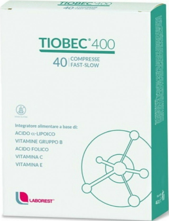 TIOBEC - 400 Συμπλήρωμα Διατροφής για το οξειδωτικό στρες & το νευρικό σύστημα 40δισκία