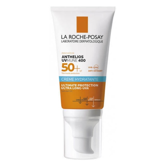 LA ROCHE POSAY - Anthelios UVMune 400 SPF50+ Hydrating Cream Ενυδατική Αντηλιακή Κρέμα Προσώπου 50ml