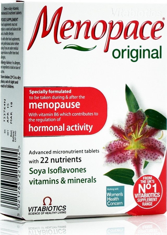 VITABIOTICS - Menopace Original, Συμπλήρωμα για τα Συμπτώματα της Εμμηνόπαυσης 30tabs