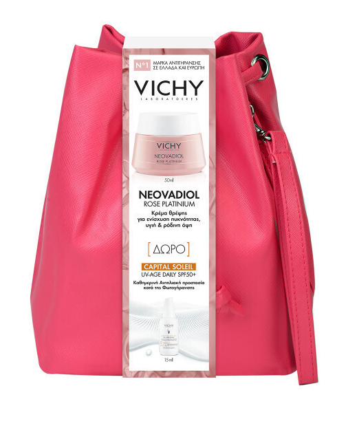 VICHY - Promo Neovadiol Rose Platinum για Πολύ Ξηρή Επιδερμίδα 50ml + Δώρο Capital Soleil SPF50+ UV-AGE Daily 15ml σε Μοντέρνο Τσαντάκι