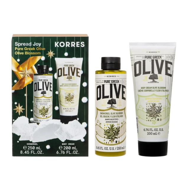 KORRES - Promo Spread Joy Pure Greek Olive Blossom Αφρόλουτρο 250ml & Κρέμα Σώματος Pure Greek Olive Blossom 200ml