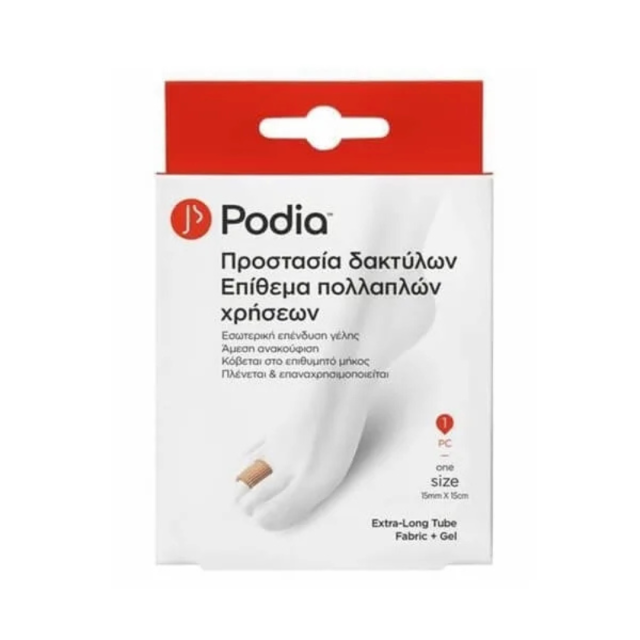 PODIA - Extra Long Tube Fabric + Gel Επίθεμα Πολλαπλών Χρήσεων One Size 1τμχ