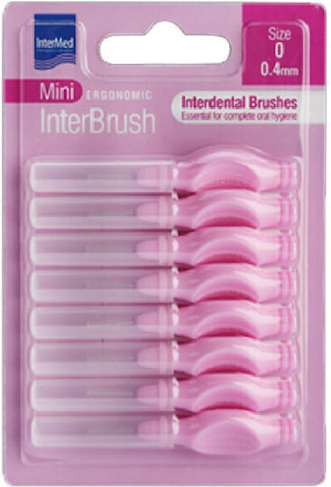 INTERMED - Mini Ergonomic InterBrush Size 0 Μεσοδόντια Βουρτσάκια 0.4mm 8τμχ
