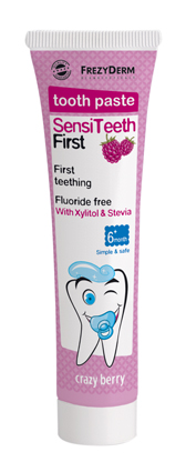 FREZYDERM - Sensiteeth First Toothpaste Οδοντόκρεμα Χωρίς Φθόριο από 6m+ 40ml