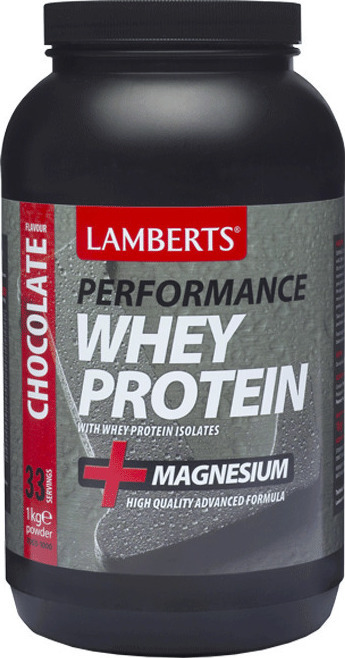 LAMBERTS - Performance Whey Protein Chocolate Υψηλής Ποιότητας και Καθαρότητας Πρωτεΐνη Ορού Γάλακτος με Γεύση Σοκολάτας - 1000gr