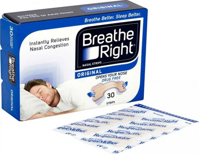 BREATH RIGHT - Ρινικές Ταινίες Για Την Άμεση Ανακούφιση Από Την Ρινική Συμφόρηση Μεγάλο Μέγεθος 30 Τεμάχια