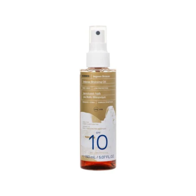 KORRES - Aegean Bronze Intense Bronzing Oil - Αντηλιακό Λάδι για Βαθύ Μαύρισμα SPF10 150 ml